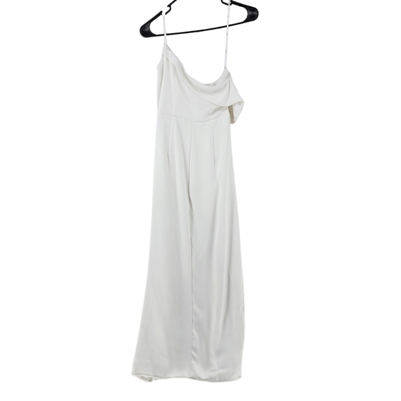 Lulu's Women's Showing Off A Little White Asymmetrical Tulip Midi Dress -XS - Picture 5 of 7